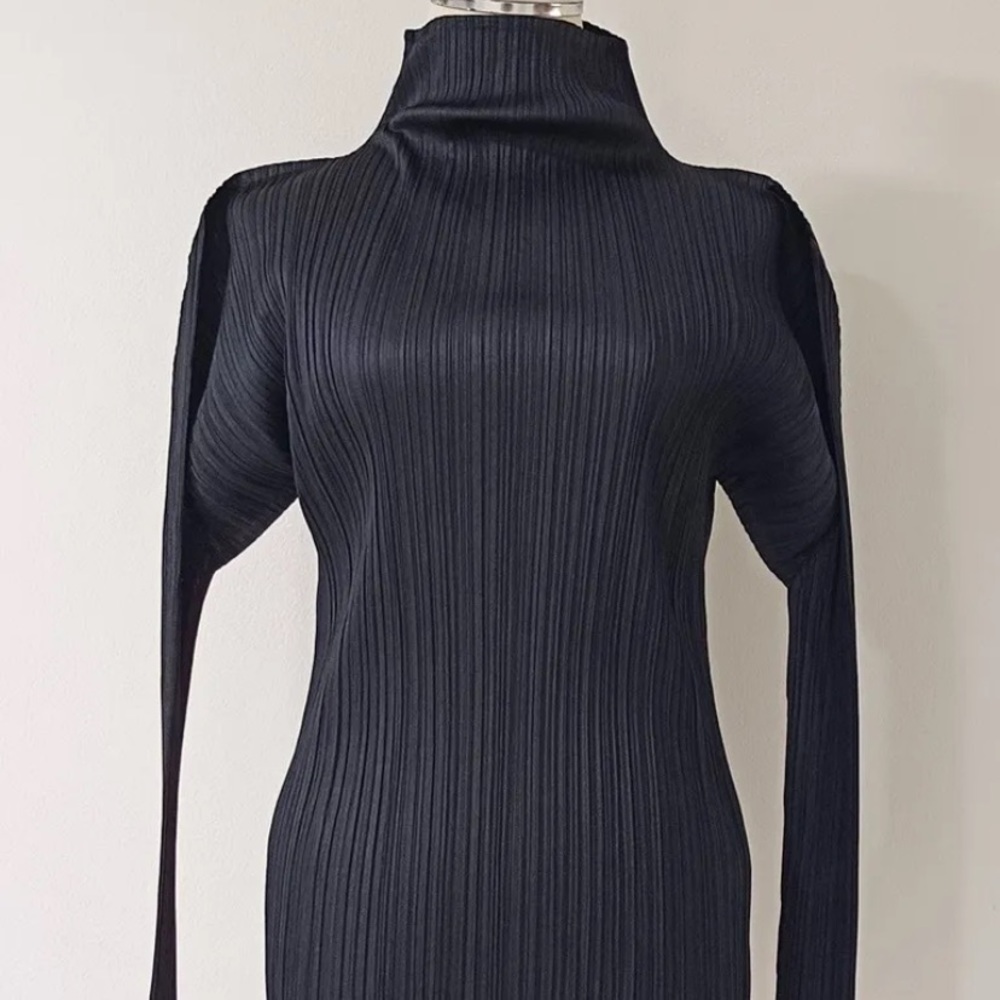 Issey Miyake Pleats Please turtleneck top